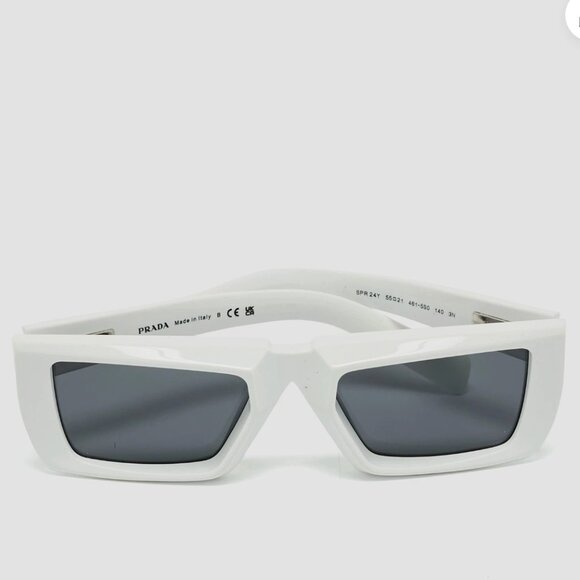 Prada White/Grey SPR24Y Frame Rectangular Sunglasses main image 10